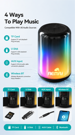 Portable Bluetooth speaker with AEMAI branding - detailed view 3