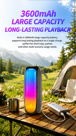 Portable Bluetooth speaker with AEMAI branding - detailed view 1