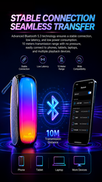 Portable Bluetooth speaker with AEMAI branding - detailed view 3