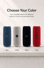 AEMAI B34 speaker choose your color four versatile finishes blue white black red for different spaces moods styles

