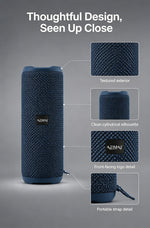 AEMAI B34 portable speaker product specifications model B34 dimensions 18x7cm weight 406g battery 1200mAh Type-C charging