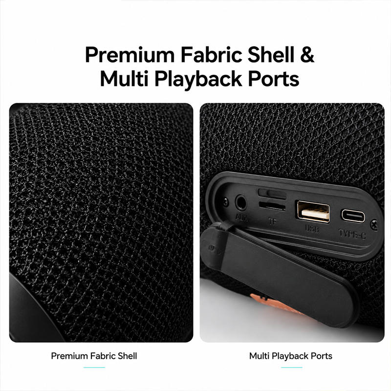 Portable Bluetooth speaker with AEMAI branding