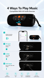 Portable Bluetooth speaker with AEMAI branding - detailed view 2