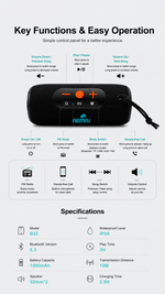 Portable Bluetooth speaker with AEMAI branding - detailed view 6