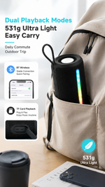 Portable Bluetooth speaker with AEMAI branding - detailed view 1