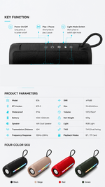 Portable Bluetooth speaker with AEMAI branding - detailed view 6