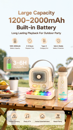 Portable Bluetooth speaker with AEMAI branding - detailed view 2