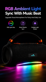 Portable Bluetooth speaker with AEMAI branding - detailed view 1