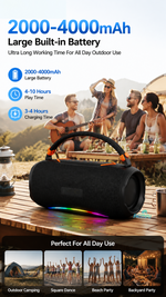 Portable Bluetooth speaker with AEMAI branding - detailed view 2