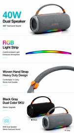 Portable Bluetooth speaker with AEMAI branding - detailed view 4