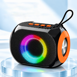 AEMAI BM26 portable Bluetooth speaker with RGB ring light and orange passive radiator - view 4