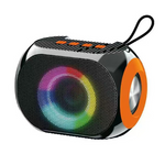 AEMAI BM26 portable Bluetooth speaker with RGB ring light and orange passive radiator - view 5