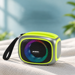 AEMAI BM35 compact neon green portable Bluetooth speaker with RGB ring light and strap - view 6