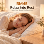 AEMAI BM45 white oval bedside Bluetooth speaker with digital battery display - view 4
