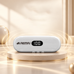 AEMAI BM45 white oval bedside Bluetooth speaker with digital battery display - view 6