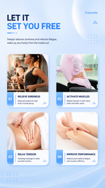Mini deep tissue massage gun with AEMAI branding - detailed view 4
