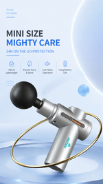 Mini deep tissue massage gun with AEMAI branding - detailed view 5