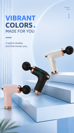 Mini deep tissue massage gun with AEMAI branding - detailed view 1