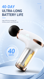 Mini deep tissue massage gun with AEMAI branding - detailed view 2