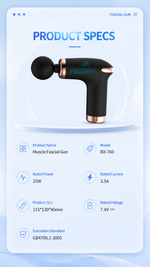 Mini deep tissue massage gun with AEMAI branding - detailed view 8
