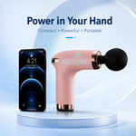 Mini deep tissue massage gun with AEMAI branding - view 2