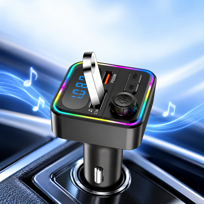AEMAI CC83 car charger with Bluetooth FM transmitter PD 20W and LED voltage display