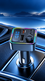 AEMAI CC83 car charger with Bluetooth FM transmitter PD 20W and LED voltage display - detailed view 5