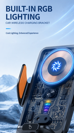 AEMAI CW15 car wireless charging phone mount alloy build rapid cooling - detailed view 3