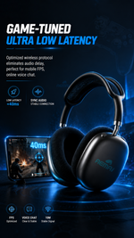 AEMAI EJ43 over-ear wireless headphones all-day comfort plush cushions black - detailed view 2