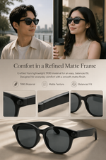 AEMAI glasses comfort refined matte frame TR90 material matte texture balanced fit men women wearing
