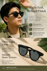 AEMAI glasses ultra-light TR90 smooth matte texture easy long city days built for city life refined finish

