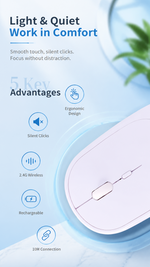 Wireless mouse with AEMAI branding - detailed view 4