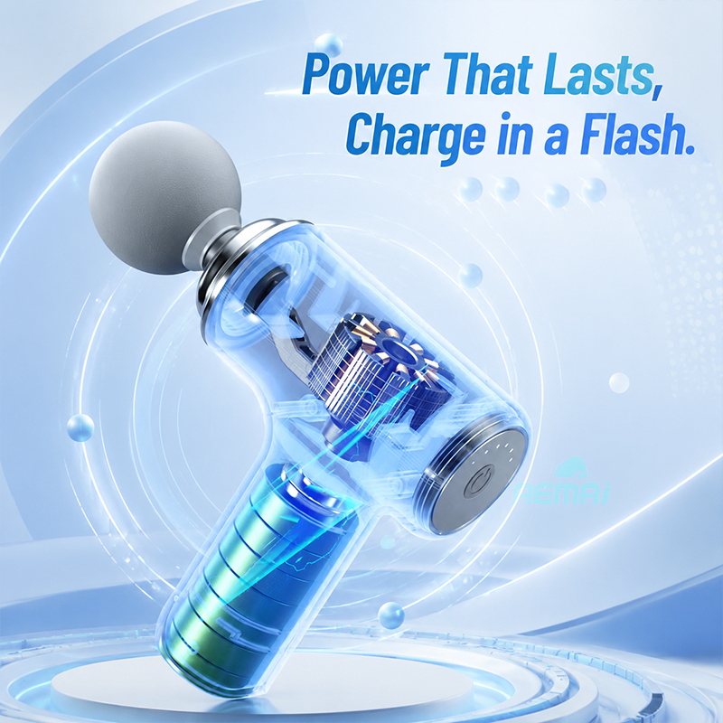 AEMAI JMQ51 mini massage gun transparent shell 1200mAh battery