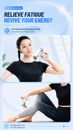 AEMAI JMQ51 mini massage gun transparent shell 1200mAh battery - detailed view 6