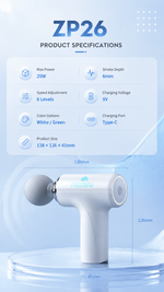 AEMAI JMQ51 mini massage gun transparent shell 1200mAh battery - detailed view 9