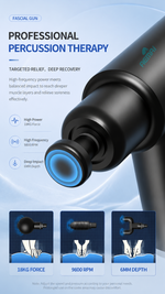 Mini deep tissue massage gun with AEMAI branding - detailed view 4