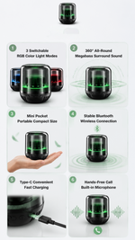 RGB ambient light speaker with AEMAI branding - detailed view 4