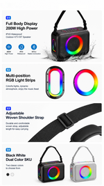 AEMAI LY425 portable Bluetooth speaker RGB ambient light shoulder strap - detailed view 4