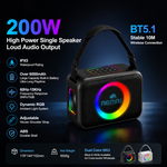 AEMAI LY425 portable Bluetooth speaker RGB ambient light shoulder strap - view 3
