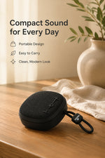 AEMAI mini bluetooth speaker compact sound every day portable design easy to carry clean modern look black
