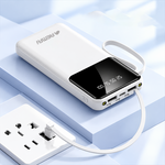 AEMAI PD101 white power bank with built-in lanyard and segmented battery display - view 2