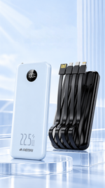 AEMAI PD113 white 22.5W fast charging power bank with digital display and multiple ports - detailed view 1