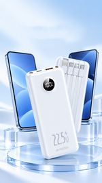 AEMAI PD113 white 22.5W fast charging power bank with digital display and multiple ports - detailed view 3