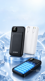 AEMAI PD135 magnetic power bank with clover charging pad and built-in cables - detailed view 1