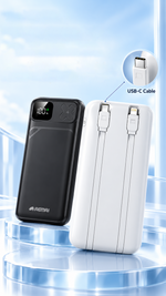 AEMAI PD135 magnetic power bank with clover charging pad and built-in cables - detailed view 2