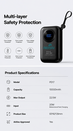 Portable power bank 10000mah with AEMAI branding - detailed view 1