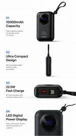 Portable power bank 10000mah with AEMAI branding - detailed view 4