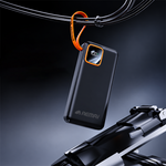 AEMAI PD180 black magnetic power bank with orange woven lanyard and display
