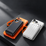 AEMAI PD180 black magnetic power bank with orange woven lanyard and display - view 3