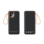 AEMAI PD180 black magnetic power bank with orange woven lanyard and display - view 5